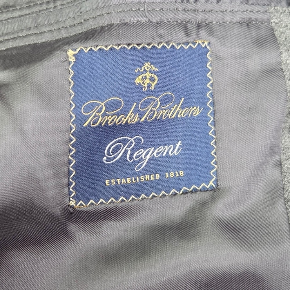 Brooks Brothers Regent Loro Piana Blazer Men 42 R Gray Wool 3 Button Cupro Lined - Picture 9 of 14